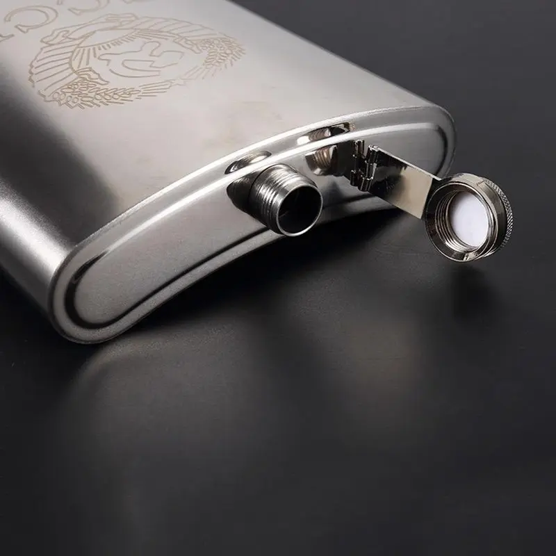 Bình tông đựnġn nước, đựnġ riệu inox 304 dung tích 2Lít hàng dày tặng bao da như hình 1