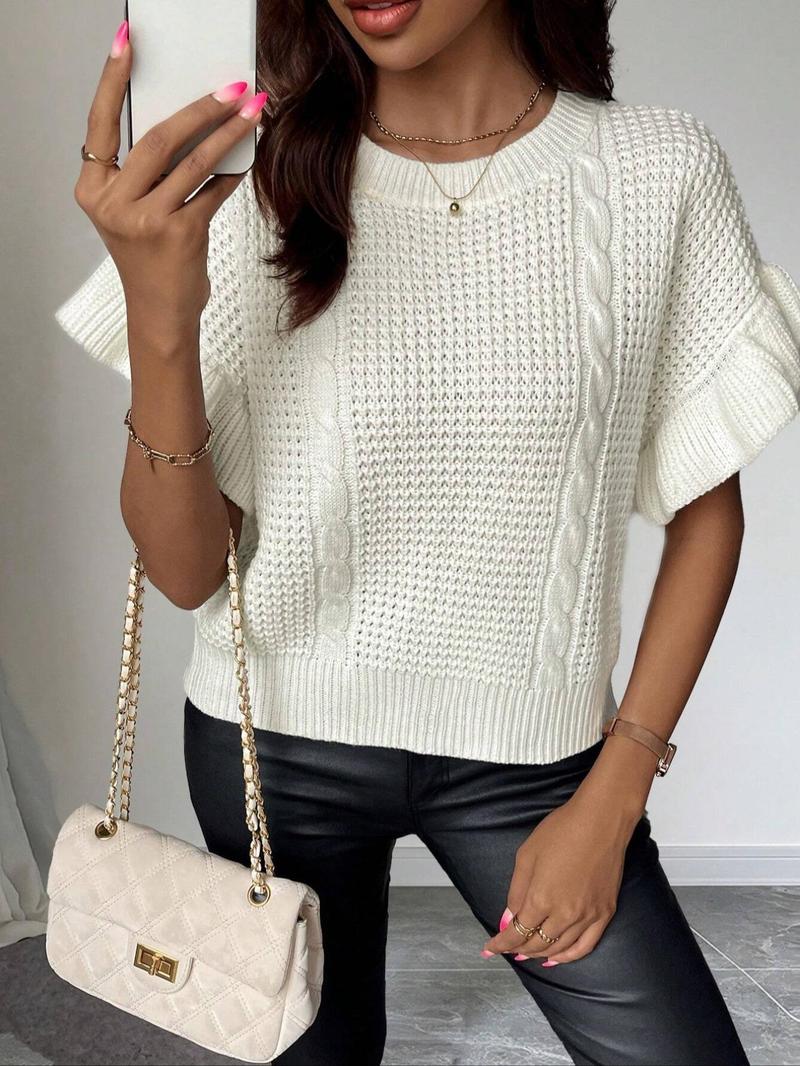 Product Introduction of Women's Crew Neck Sweater, Casual Comfort Sweater Pullover, Ladies Knitwear for Daily Wear 4