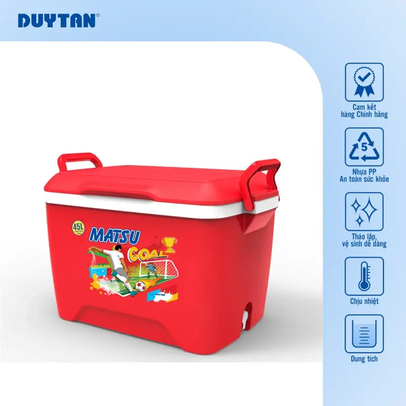 Thùng đá 45 DUY TÂN nhựa PP, công nghệ PU foam, giữ lạnh đến 48 giờ, an toàn vệ sinh thực phẩm Bag Đồng 2