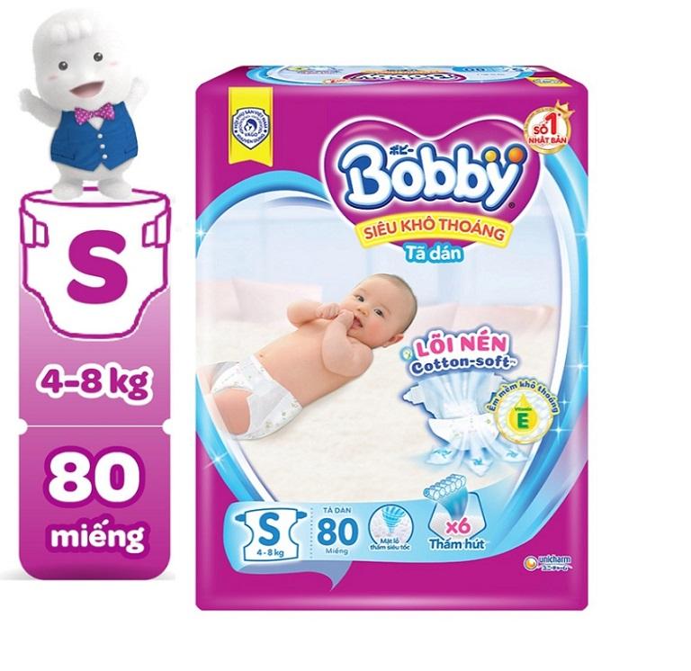 Tã dán Bobby size S80/ M76 / M76+6m / L68 / XL62 bỉm dán Voi bé sơ sinh bỉm dán Cho Bé