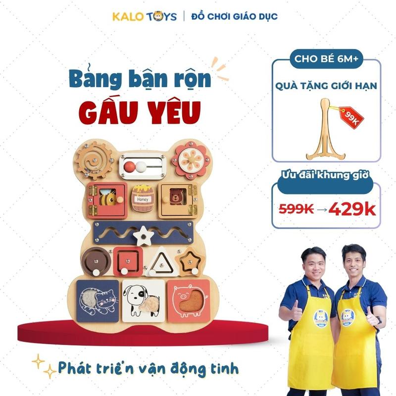 Bảng bận rộn IN TÊN RIÊNG cho bé 0-3 tuổi MẪU MỚI nḣất BB50, đồ chơi thông minh giúp bé phát triển vận động tinh, trí tuệ não bộ Kalotoys