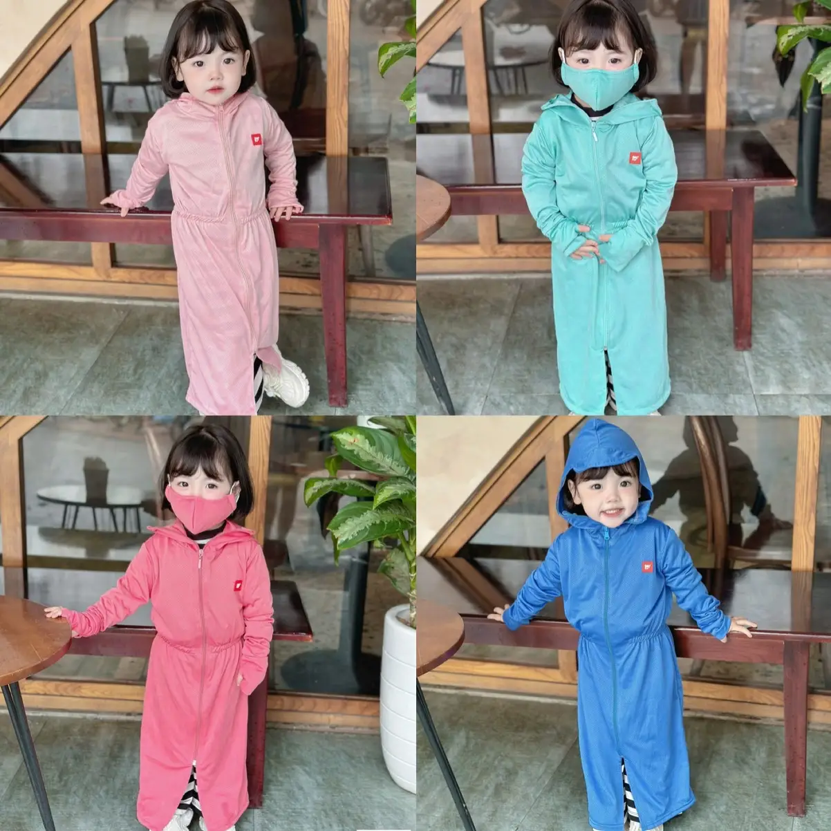 áo chống nắng cho bé, áo chống nắng trẻ em toàn thân siêu đẹp cho cả bé trai và bé gái ( Tặng kèm khẩu trang ) - size từ 8-32kg