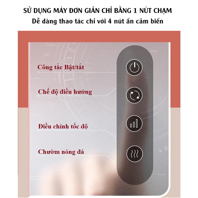 Máy Massage Giảm Mỡ Bụng, Đai Massage Đánh Tan Mỡ Bụng Cao Cấp, Có Đèn Hồng Ngoại Tích Hợp Đá Nóng Hymalaya Giúp Giảm Mỡ 3