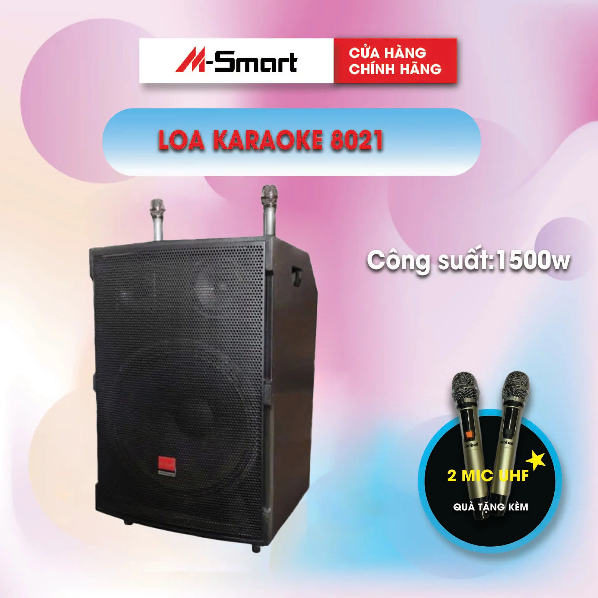 [MOBELL] Loa karaoke MOBELL MK-8021 (1 bass 50cm), công suất khuếch đại đạt đỉnh 1500W - Hàng Chính Hãng, Bảo Hành 12 Tháng và Đổi Mới Trong 07 Ngày Nếu Lỗi Sản Phẩm Củ Loa Nghe Nhạc Kem