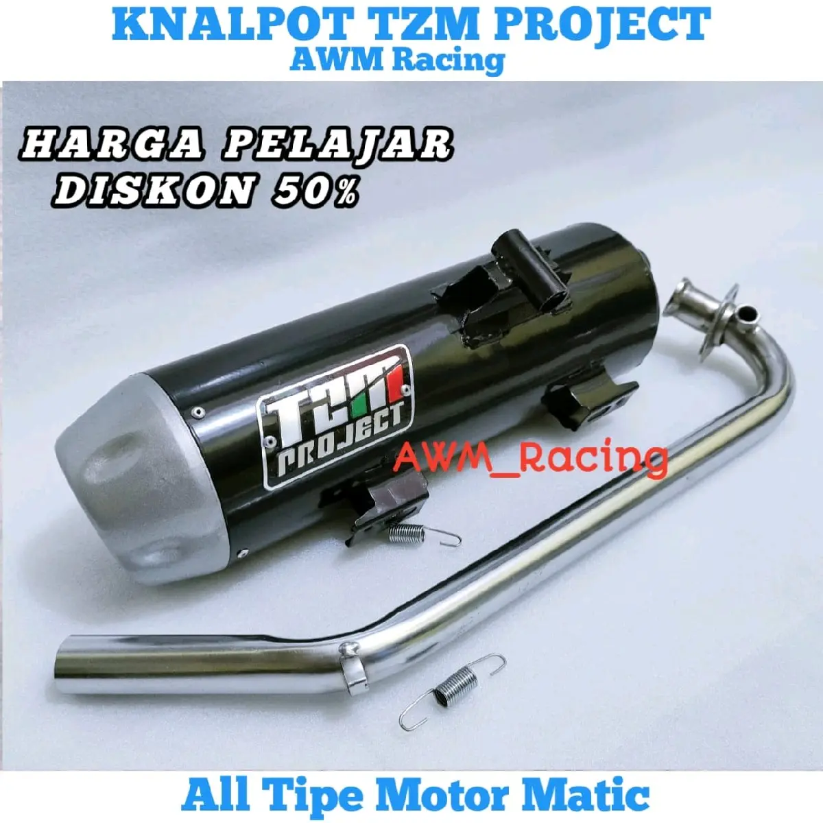 Knalpot TZM Project PCX 150 PCX 160 Nmax New Nmax Old Aerox Vario 160 Vario 150 Vario 125 Beat Mio knalpot tzm