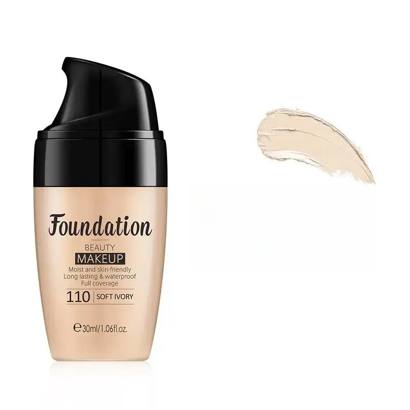 Moist Long-lasting Foundation, Skin-friendly Moisturizing Concealer, Waterproof Full Coverage Natural Makeup Product for Women & Girls