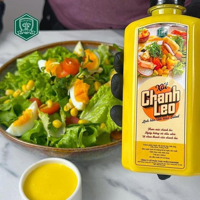 Xốt chanh leo Paradise - Chai 330ml - 100% chanh leo tươi, chua ngọt dịu nhẹ  - Dùng cho các món salad rau, hoa quả và chấm các loại hải sản,áp chảo - Nước Sốt, Gia Vị 6