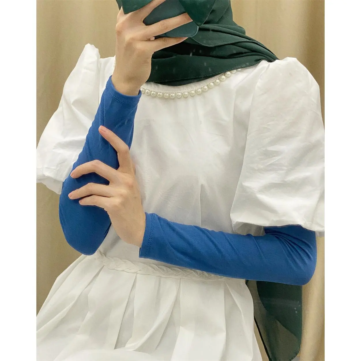 The new fashionable temperament moore cotton bottoming sleeves, sunscreen, anti-bare hand sleeves, sleeves, ice sleeves