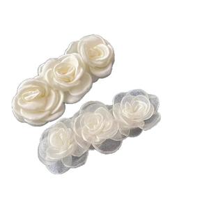 Jepit Rambut Bunga, Gaya Lembut Perancis, untuk Rambut Separuh Diikat, Reka Bentuk Klip Musim Bunga