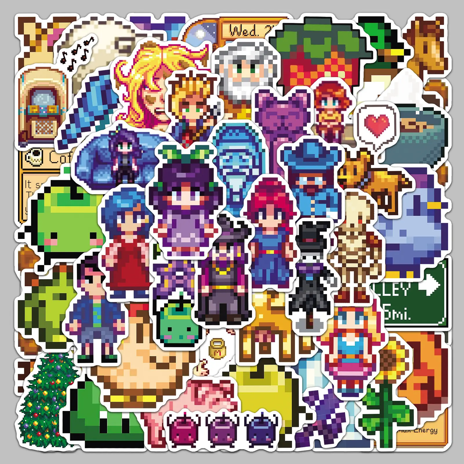 Bộ 50/100/200 sticker Stardew Valley, hình dán pixel art game dễ thương ...
