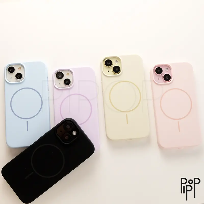 Velvet Silicone Pastel Magsafe Phone Case 4