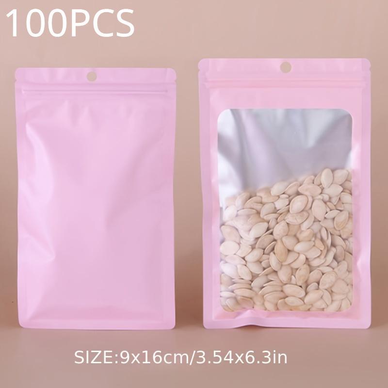 Product Introduction of Durable Storage Bag, 100pcs/set Self Sealing  Food Sundries  Jewelry Storage Bag, Home Organizer for Indoor & Outdoor 1