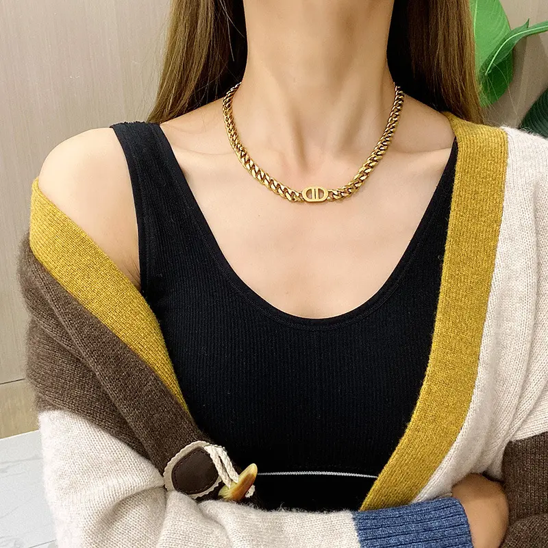 Kalung Titanium Wanita DD Anti Karat Dan Tidak Luntur jewellery rantai 2