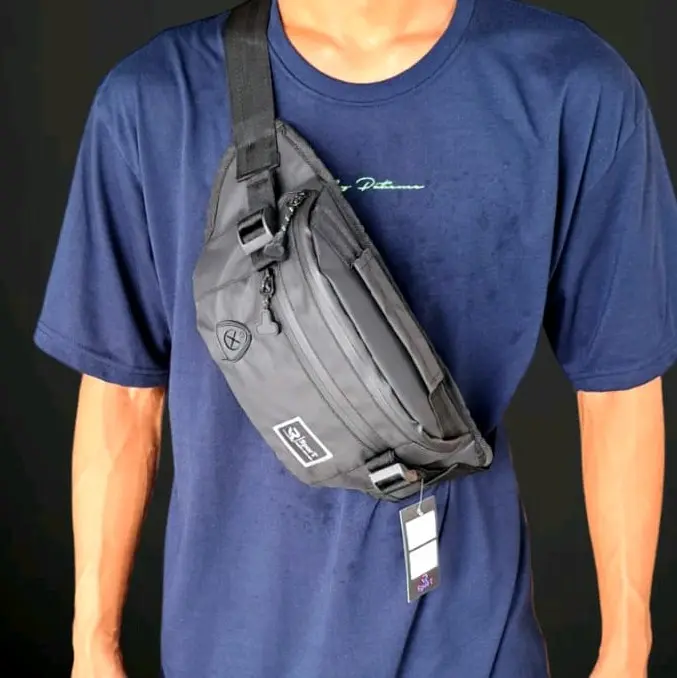 TAS SELEMPANG PRIA - Waistbag Bahan Codura Bimo Waterproof  Tas Sport Anti Air Terbaru Tas Pinggang Pria 7