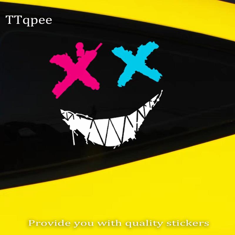 Product Introduction of Waterproof reflective stickers Jinx's crazy smiling face reflective patch helmet car sticker and motorcycle stickers 7