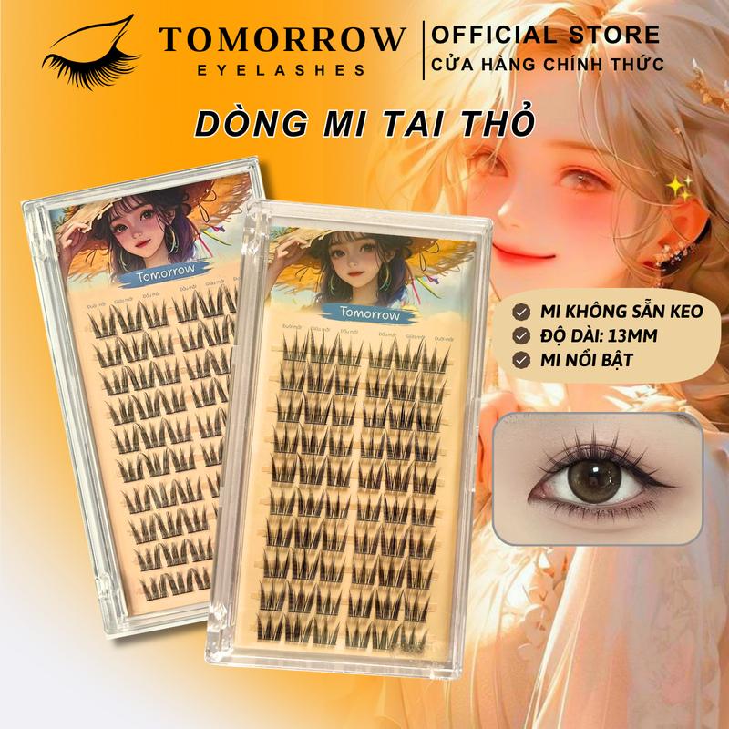  Mi Giả TOMORROW Mi TAI THỎ Trang Điểm Cho Đôi Mắt Kích Thước Lông Mi 13mm Mỹ Phẩm Cosmetic Trang Điểm Women 