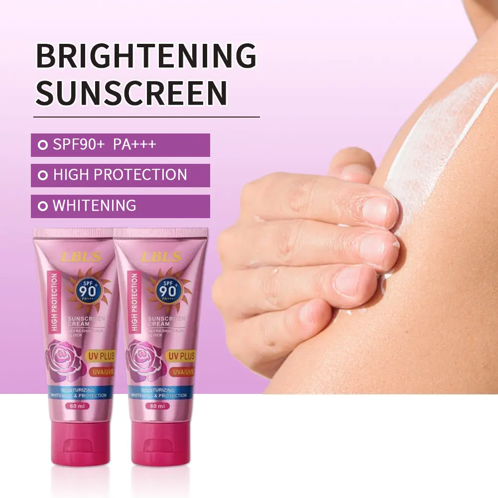 【COD】SPF90+++ Sunscreen For Face Sunblock skin beauty Lotion UV Protection Waterproof Sunscreen Cream  High Protection UV PLUS 60ml