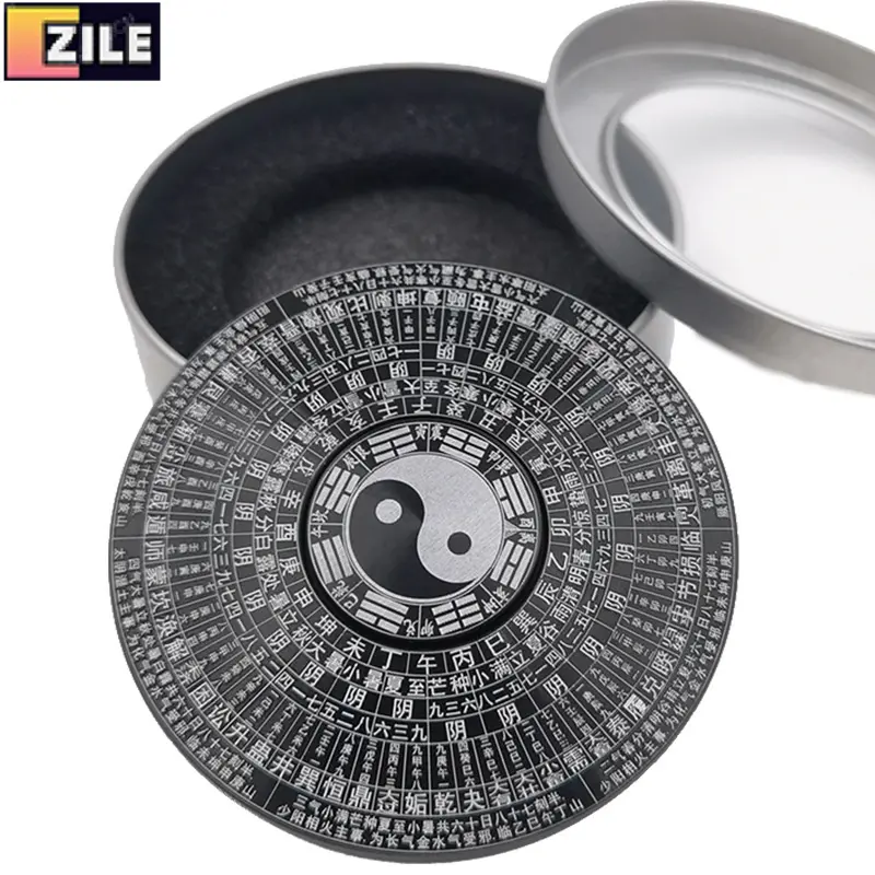 Đồ Chơi Giảm Căng Thẳng Bằng Kim Loại, Hợp Kim Jiugong Zhouyi, Con Quay Đầu Đĩa, Thiết Kế Hình Tám Bảng Thiết, La Bàn Phong Thủy, Con Quay Cầm Tay, Chất Liệu Hợp Kim