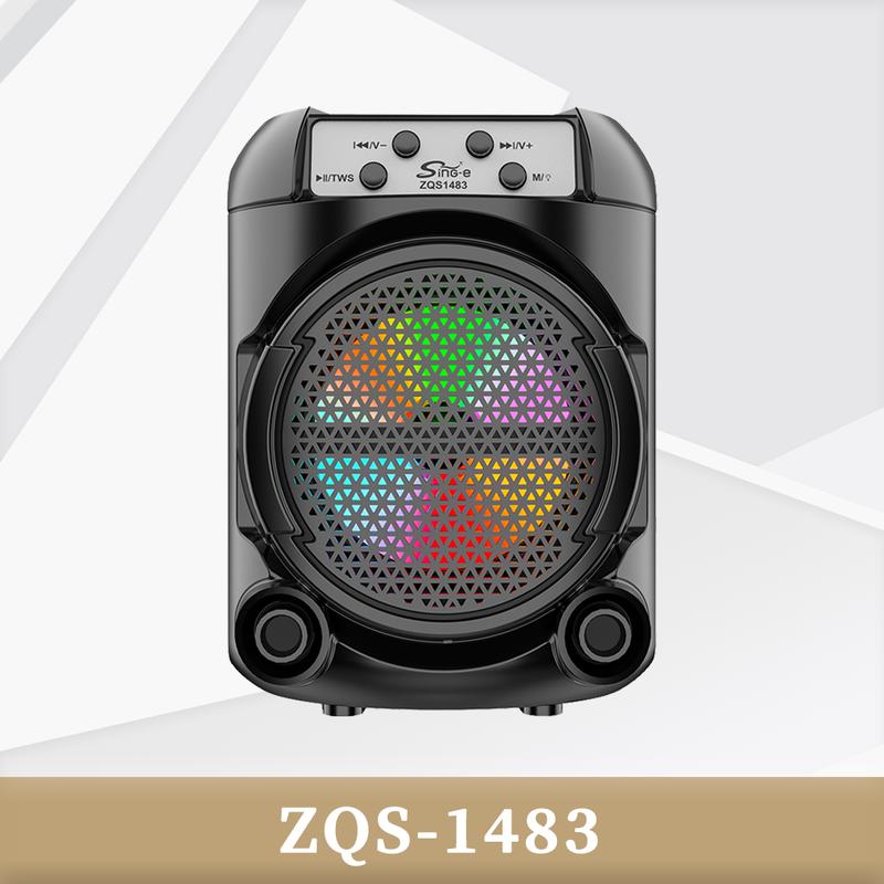 DEAL SỐC Loa Bluetooth ZQS-1483 có đèn LED Âm thanh cực chất lượng Thiết kế nhỏ gọn dễ dàng mang theo Củ Loa Kem