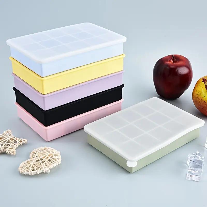 Product Introduction of Silicone Ice Cube Mold with Lid, 15-grid Ice Cube Tray, Ice Tray for Freezer, Kitchen Accessories, Household Kitchen Products 0