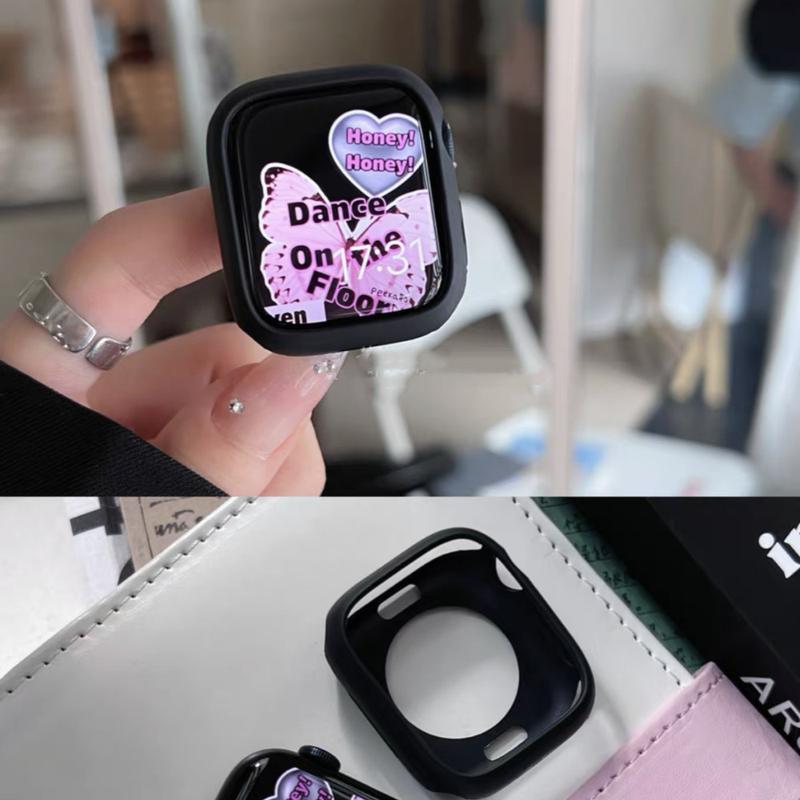 Product Introduction of Color silicone protective case suitable for smartwatch series 10/9/8/7/6/5/SE/4/3/2/1 Candy colored soft case suitable for iwatch 49/46/45/44/42/41/40/38mm 9
