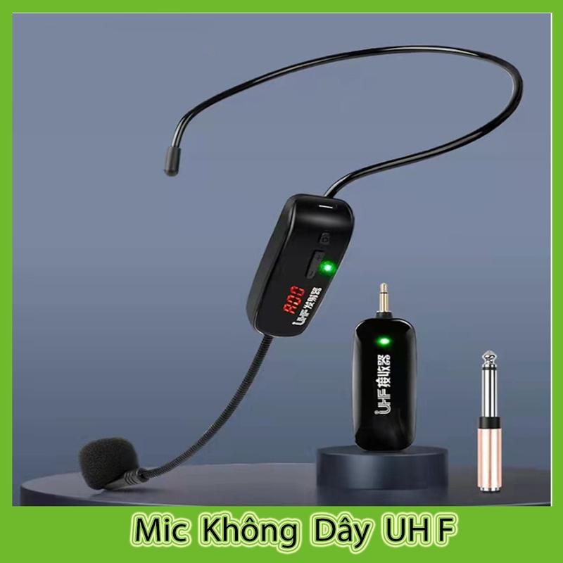  Mic rời không dây uhf dành cho mọi dòng loa trợ giảng có chân cắm mic  kết nôi dễ dàng pin khỏe- bảo hành 1 năm. 