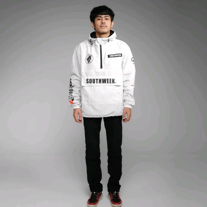 jaket cagoule putih pria wanita Musim dingin jaket parasut 6