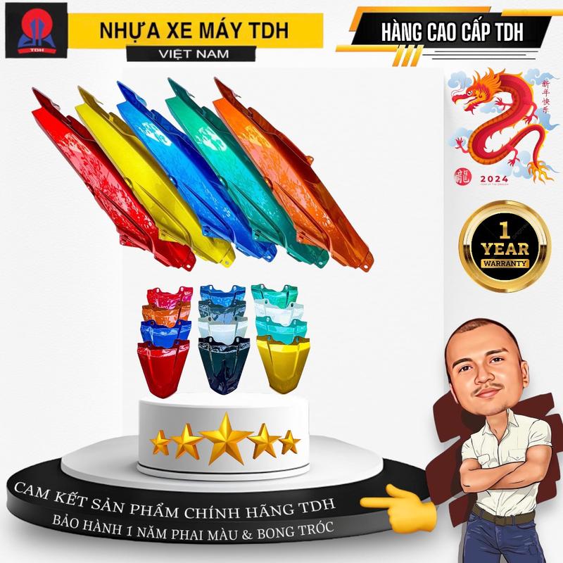 [ Thành DH ] Nhựa Ốp Sườn Xe Sirius Xăng cơ Cao Cấp Chính Hãng TDH - Nhựa Xe Máy Sirius 110 & 50 - Phụ Kiện Phụ Tùng Xe Máy