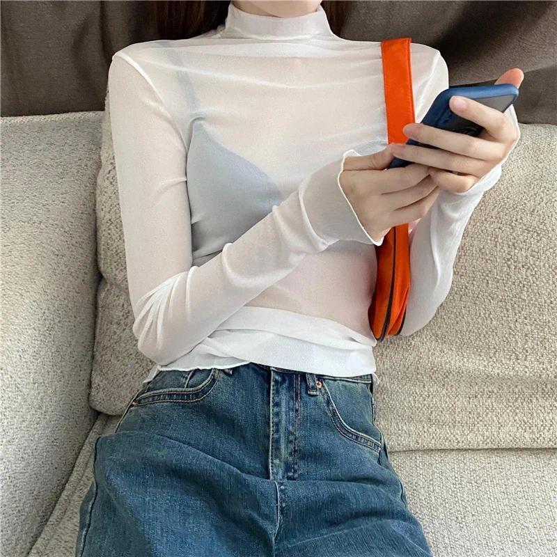 Product Introduction of Áo Thun Nữ, Áo Dài Tay, Xuyên Thấu Đối, 1 Chiếc Top Women 20