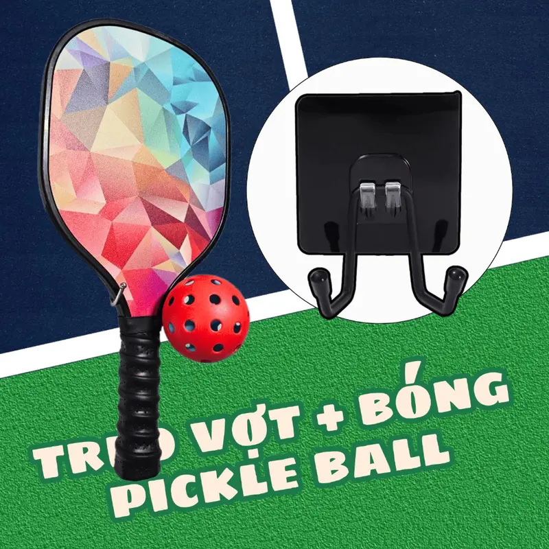 [HỎA TỐC] ⬛️ NHIỀU MÀU ⬛️ Móc treo vợt và banh PICKLEBALL cao cấp cực đẹp vợt 0