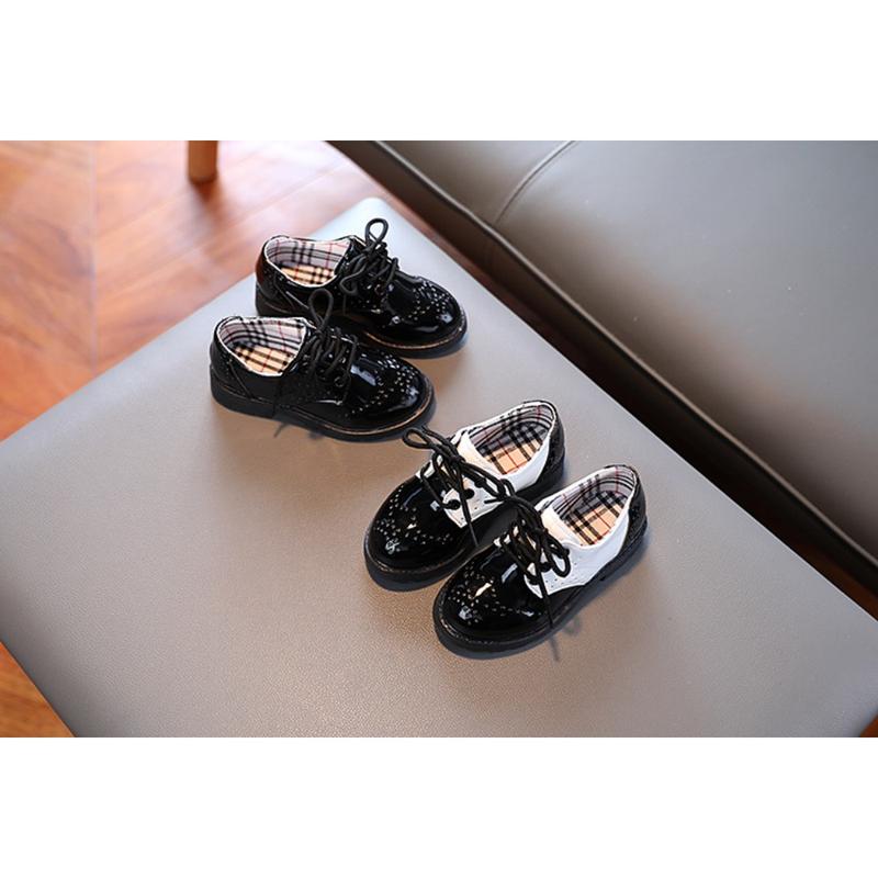 Product Introduction of 2024 Spring and Autumn Little Boy Casual Versatile British Style Academy Small Leather Shoes Little Girl Small Middle School and Older Children Performance Shoes 3