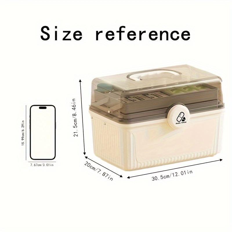 Product Introduction of Large Capacity Medicine Storage Box, Multi-layer Classification Pill Box, Household Medicine Storage Box for Home Office Dormitory Outdoor Camping 1