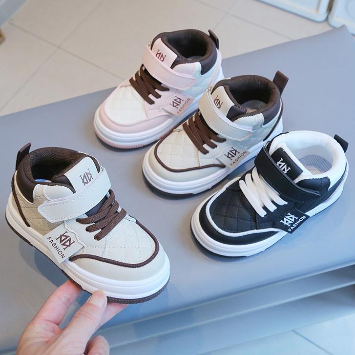 Giày Thể Thao Bé Trai Bé Gái Cao Cổ Từ 1 - 7 Tuổi Quai Dán Da Trần Trám Phong Cách Thể Thao Cá Tính ( SY27 ) Sandal Voi Dép Sandal Jean