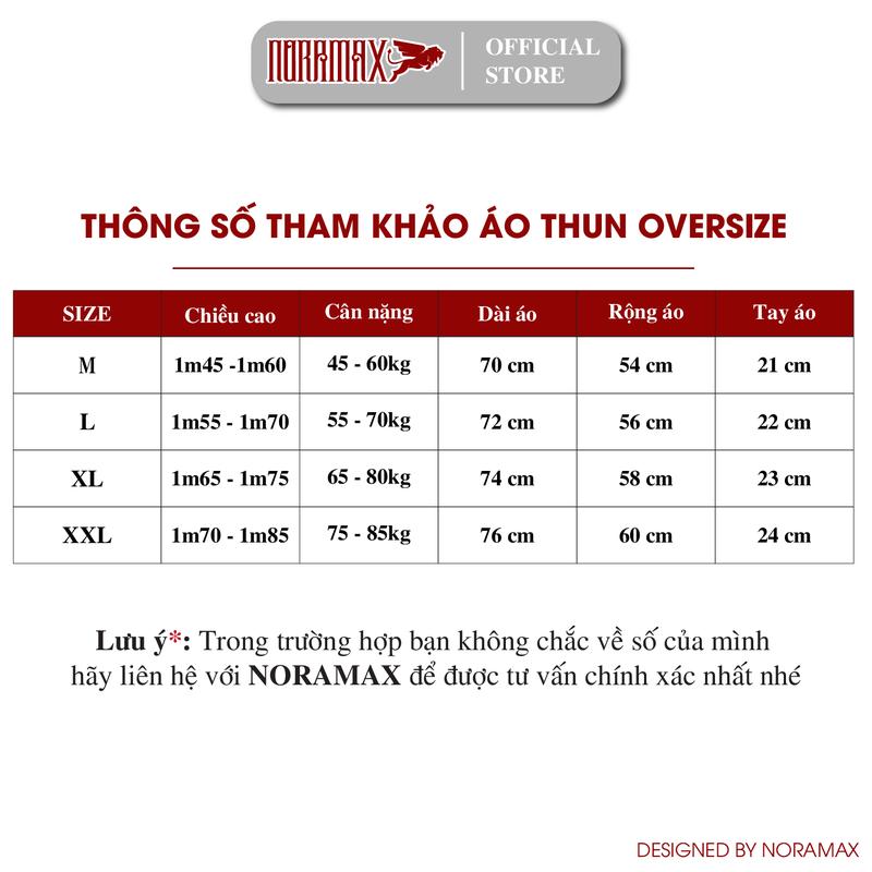 NORAMAX - Áo thun nam nữ Oversize dáng unisex in hình chất cotton mềm mại co giãn thoáng mát TB2411-1 8