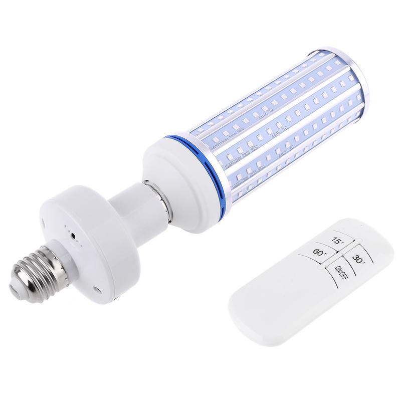 Đèn LED UV diệt khuẩn, 60W, Bóng đèn UVC, Thích hợp cho phòng, E27 và E26, 110V và 220V, 86-265V, có hẹn giờ và điều khiển từ xa, cũng tương thích với đèn Hol 5