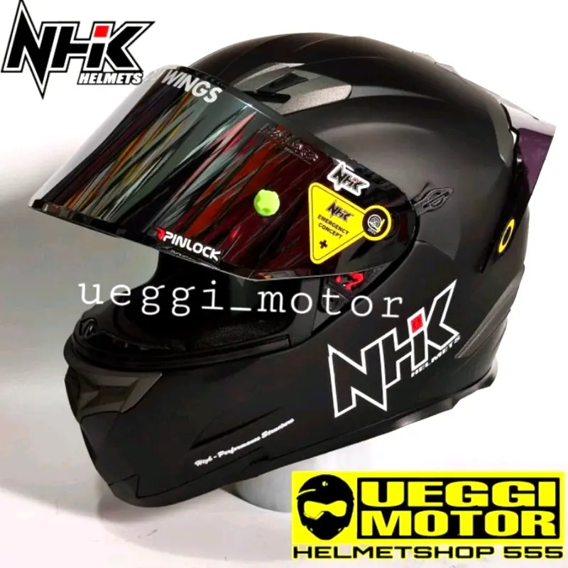 HELM NHK RX9 BLACK DOF PAKET GANTENG 0