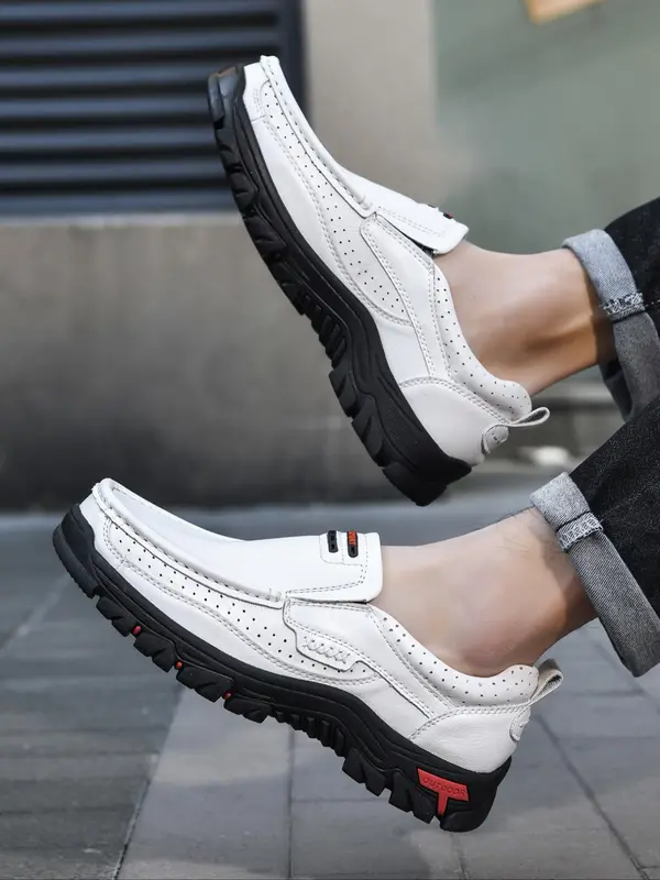 Men's Retro Low Top Slip on Sneakers, Casual Comfortable Soft Sole Non-slip Driving Shoes, Fashionable All-match Sneakers for Daily Wear 7