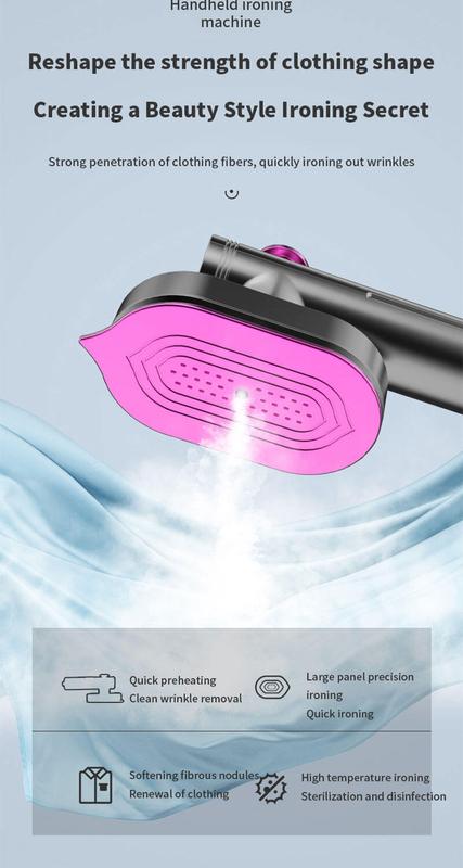 Product Introduction of Portable Mini Steam Iron For Clothes Foldable Handheld Electric Ironer Wet Dry Garment Steamer Ironing Machine Travel Home Appli 14