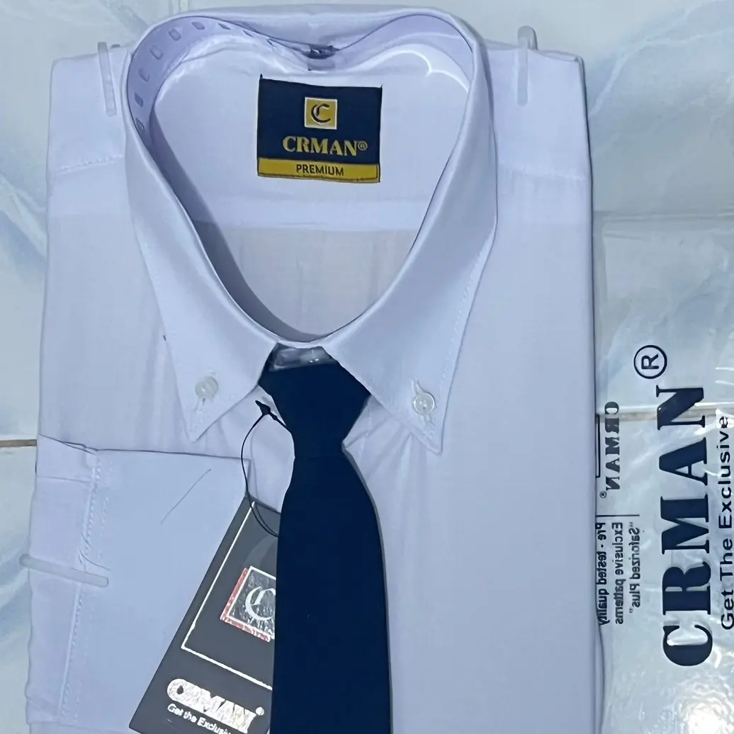 PAKET HEMAT KEMEJA PUTIH DAN DASI HITAM