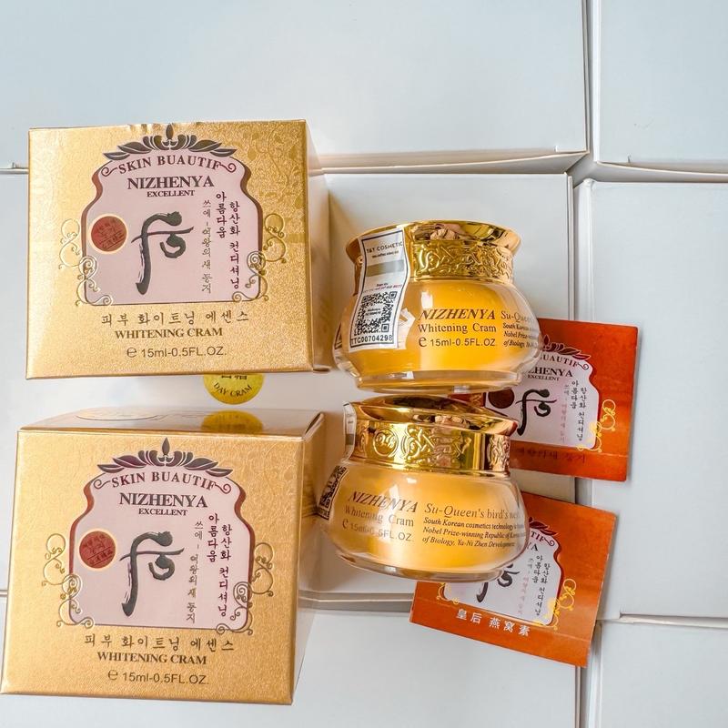 Kem face NIZ vàng hủ ngày 15ml và hủ đêm 15ml hỗ trợ Làm Đẹp Da Nữ Skincare.