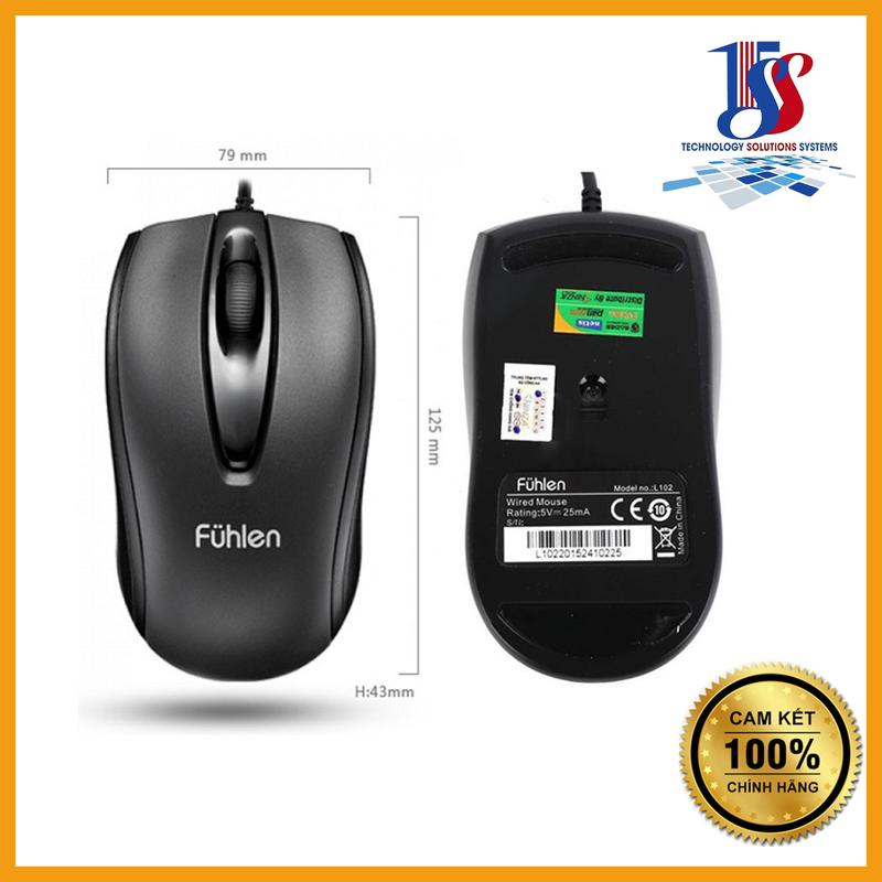  Chuột máy tính Fuhlen L102 Game Net kết nối có dây USB - Hàng chính hãng bảo hành 24 tháng 