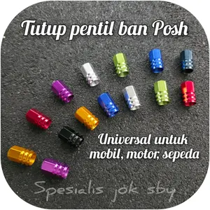 Tutup Pentil Ban Universal Alloy Warna-Warni - Motor, Mobil, Sepeda | Tutup Pentil Ban Posh Aluminium Alloy Anodized Anti Karat & Tahan Lama - Outdoor