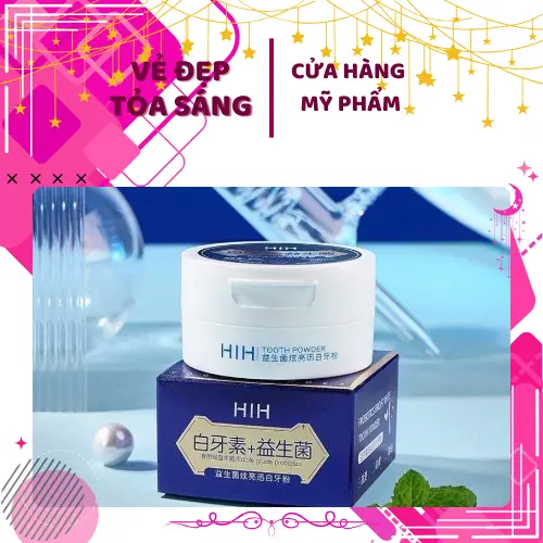 COMBO 2 HIH Bột,Kem trắng răng Brightening,khử ố vàng khử hôi miệng- VẺ ĐẸP TOẢ SÁNG
