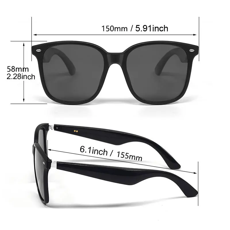 KOIPSSE Smart Glasses, Multifunctional Polarized Sunglasses with Wireless BT5.4 Open Ear Headset, Fashionable Sports Outdoor Smart Glasses 1