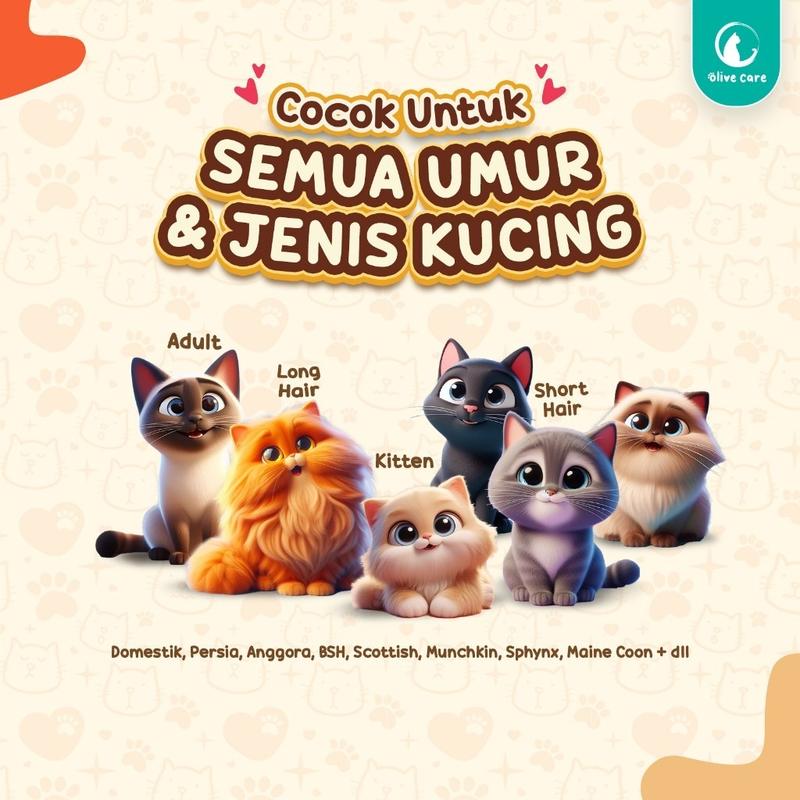 Olive Care PAKET CREAMY TREATS 16gr & 20gr isi 5 Tubes Snack Cemilan Kucing Bernutrisi dengan Daging Ayam/Salmon Asli & Red Spinach/Winter Squash 6
