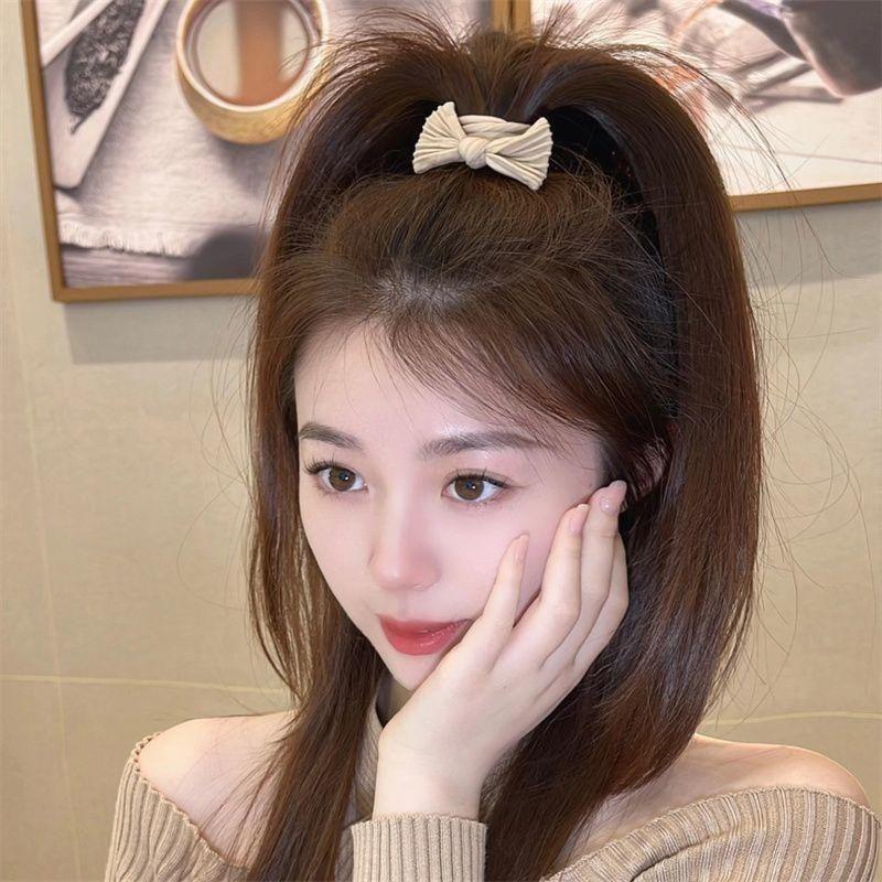Product Introduction of Butterfly Knot 2024 Women Adult Children Ponytail Hair Ties Non-Damaging Hair Bands Towel Roll Braided Hair Ties 8