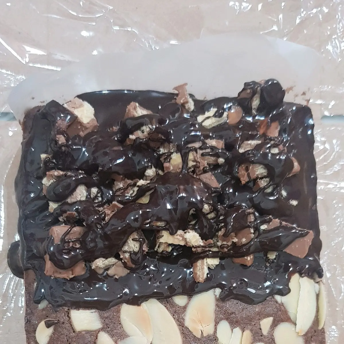 Brownies coklat melted chunky take it mix almond slice personal Oven Snack