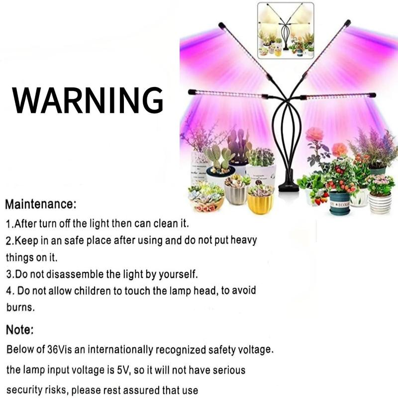 USB 80 Leds Indoor Plant Grow Light for Summer, 1 Count Dimmable Grow Light with Timing Setting for Indoor & Kitchen Plant, LED Light, Garden Supplies, Pot, Modern, Home 2