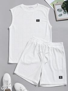 ZAFUL Summer Sleeveless T-shirt Men's Set 2pcs Outfits Tank Tops + Shorts Basketball Sports Fitness Running Elasticity Tracksuit Male