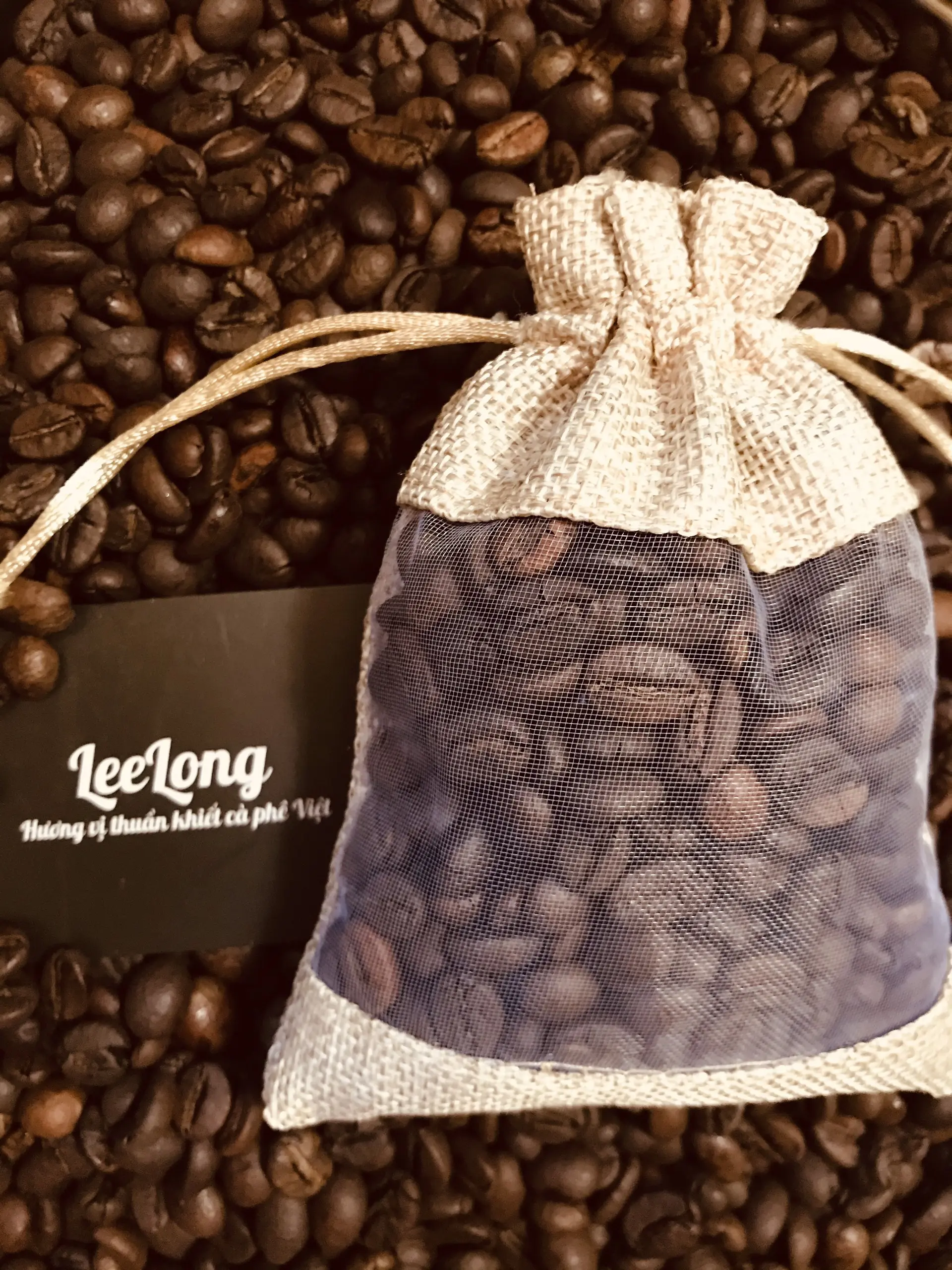 TÚI THƠM CAFE VẢI ĐAY CÓ CỬA SỔ 130G